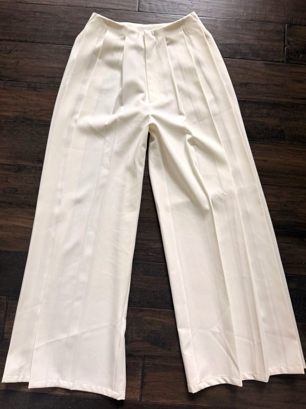 Commense Cream Wide-Leg Pants